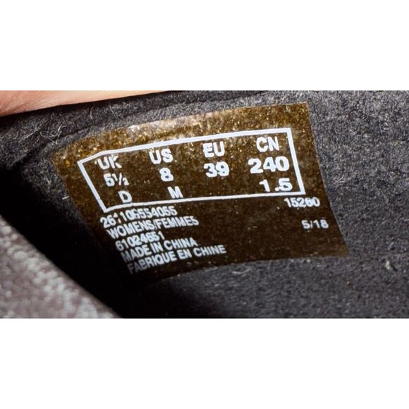 Clarks Rosalyn Adele Black Leather Shootie Block Heel Bootie Pump Office Sz 8 - Picture 12 of 14